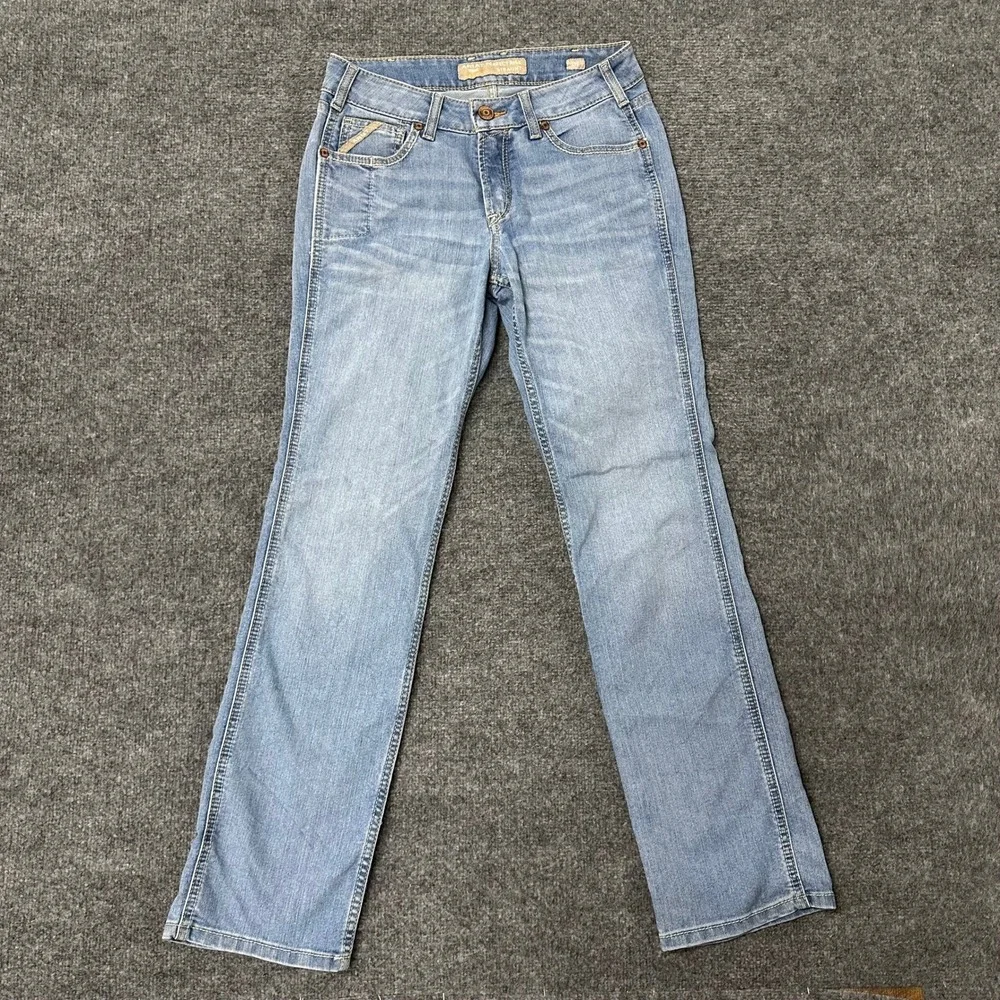 Ariat Jeans Womens Size 27S Blue Rebar Perfect Rise Straight Leg Work Denim